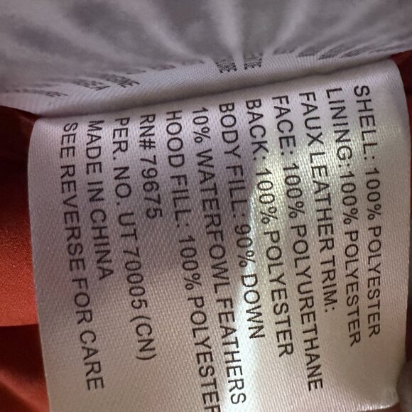 Michael Kors Hooded Down Quilted Puffer Jacket Sienna Rust Women Size XL - Picture 12 of 12